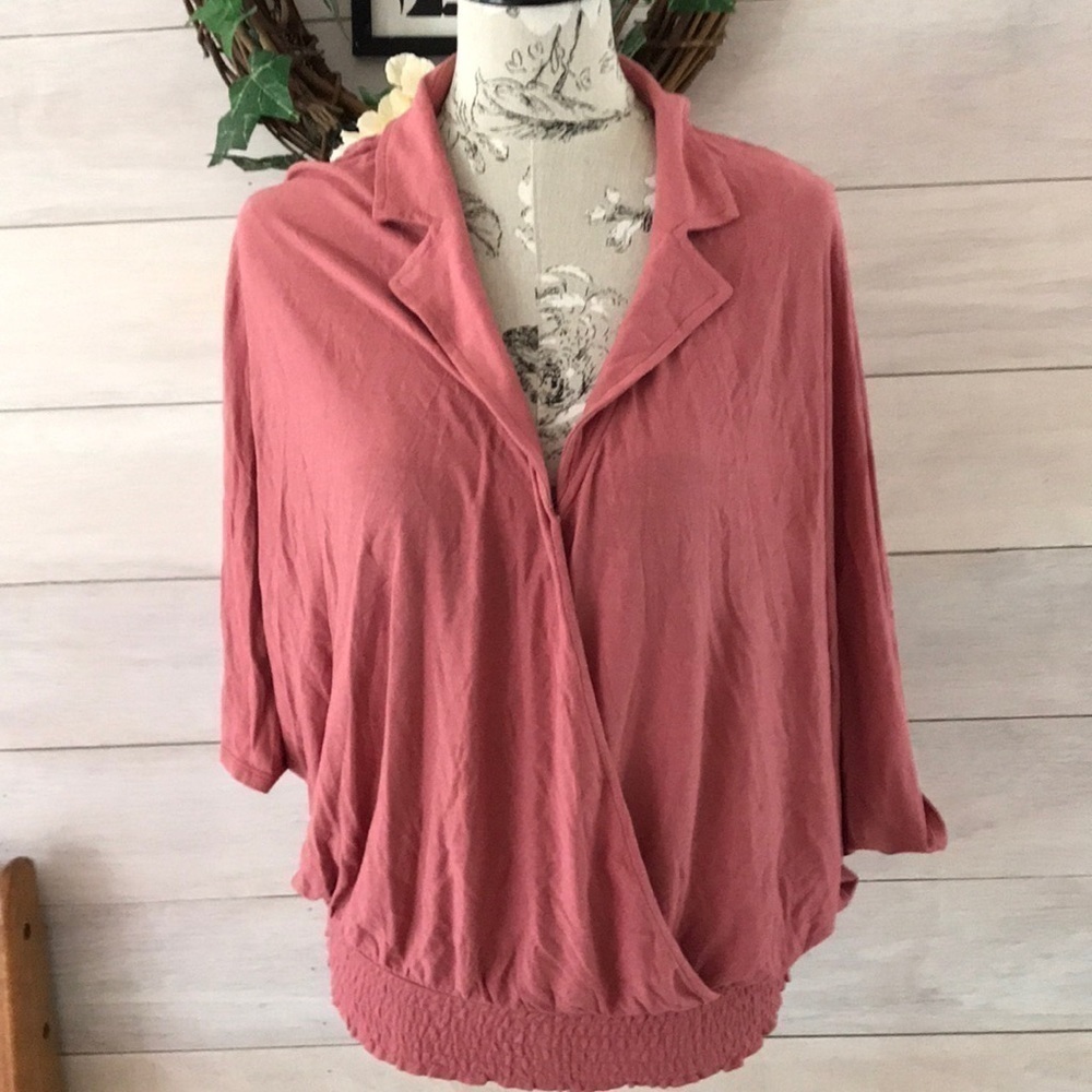*🆕 anthropologie postmark pink top XS/S